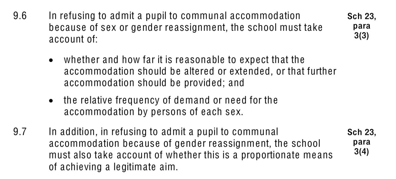 EHRC consultation - schools technical guidance