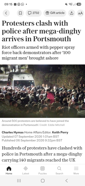 Masked men at Dover - KKK vibes