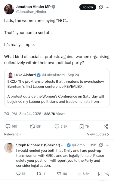 Sexist Unions boycott Labour women's conference
