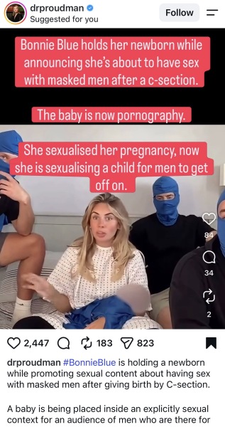 Bonnie Blue has had her baby