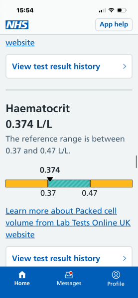 Help with blood test results.