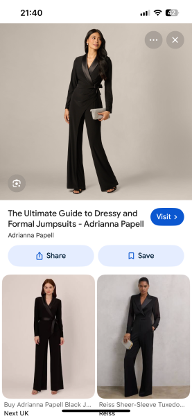 Black tie alternatives to dresses for a stylish November birthday bash