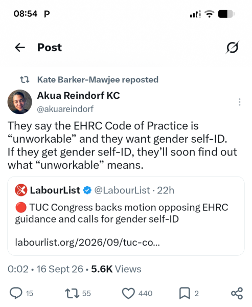 TUC motion erases women from their own rights.
