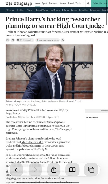 Duke of Sussex & Others vs ANL: thread 6