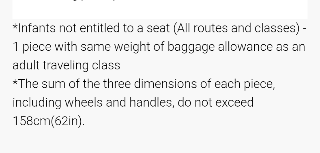 Baby item allowance on EVA Air for lap infants