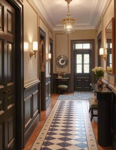 Ideas for decorating a narrow Victorian terrace hall with dado rail