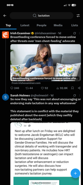 Bluesky v Twitter lactation and toxicity