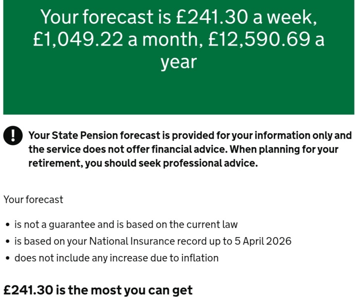 Only 32 years' NI but checker says full pension?