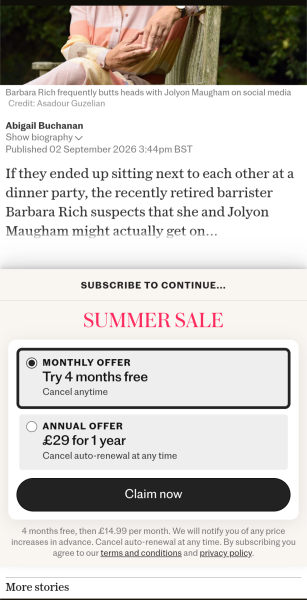 Nice article about Barbara Rich here - 'Retired barrister drawing the ire of Good Law Projects's Jolyon Maugham'