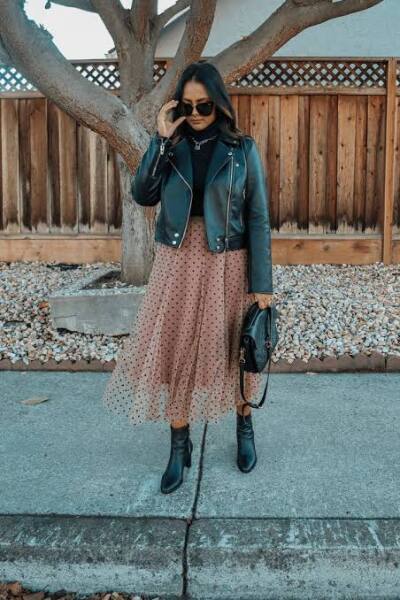 What shoes would you wear with this brown midi dress?