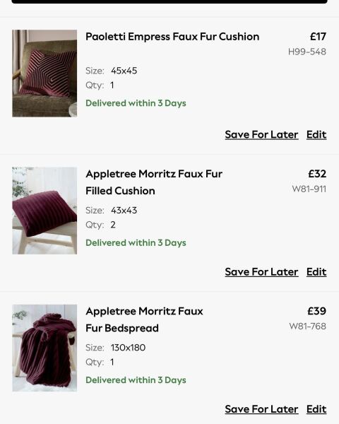 Next “The Set” 8 piece bedding set