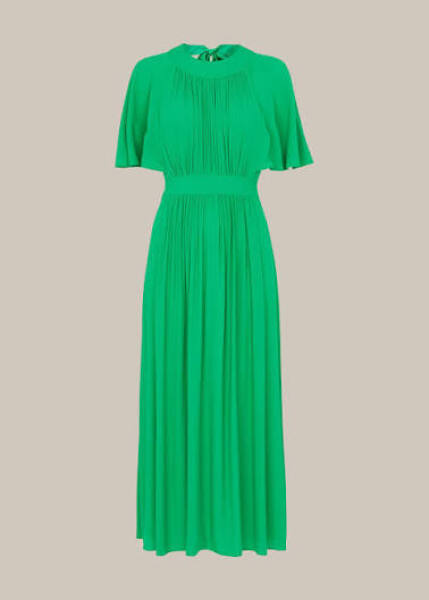 What jacket or cover-up would suit this dress for a daytime wedding?