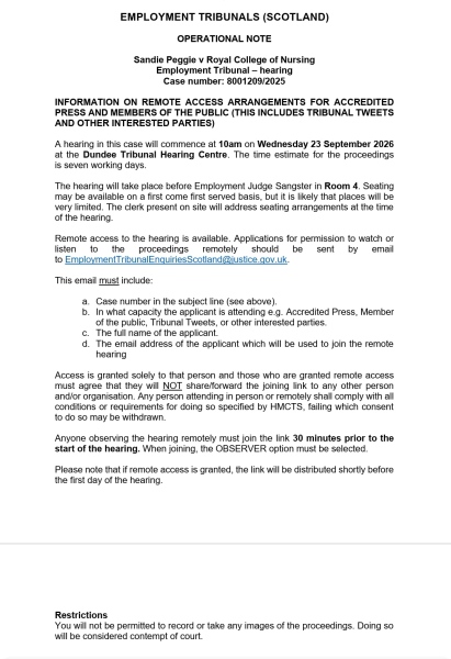 Sandie Peggie vs NHS Fife Health Board and Dr Beth Upton, following Employment Tribunal judgment - thread #62