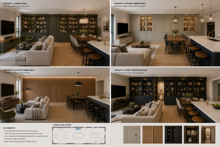 Would you buy a house with a toilet in an open-plan room?