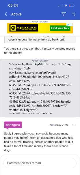 Advert issue
