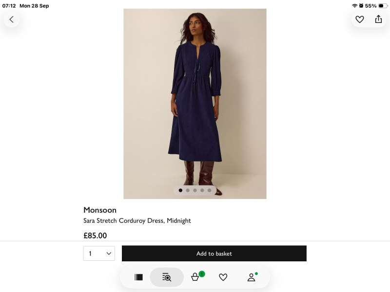 Petite natural fibre dress for everyday Winter wear