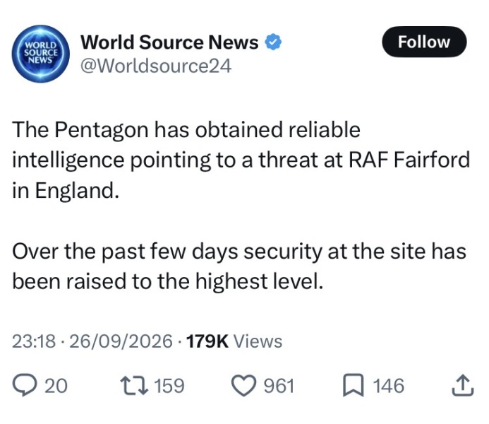 Counter terror police investigate possible Iran link to Fairford RAF bomb plot
