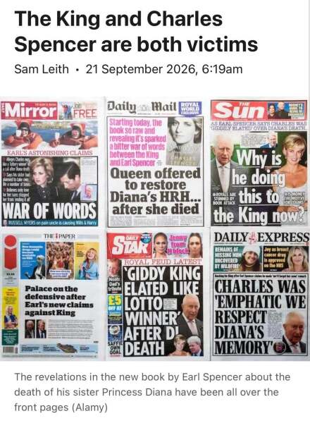 Charles Spencer revelations are getting a lot of media attention