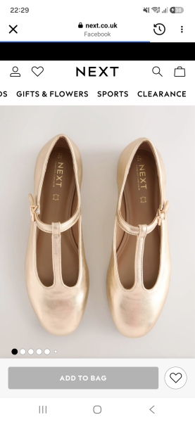 Gold flat mary janes?