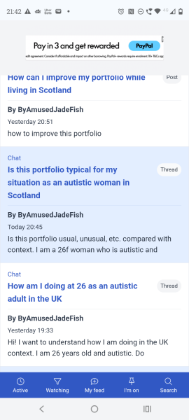 Is this portfolio typical for my situation as an autistic woman in Scotland?