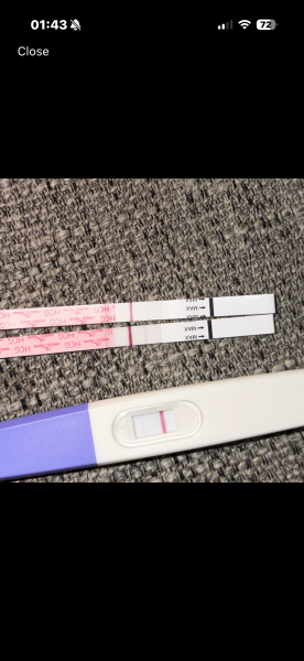 Are these tests showing indents or early positives at 9 DPO