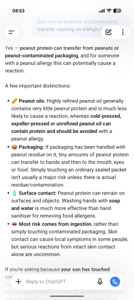 MIL ignoring DS allergies