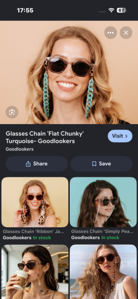 Are reading glasses on a chain stylish or have I lost the plot?