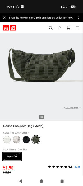 What is the new Uniqlo half moon bag?