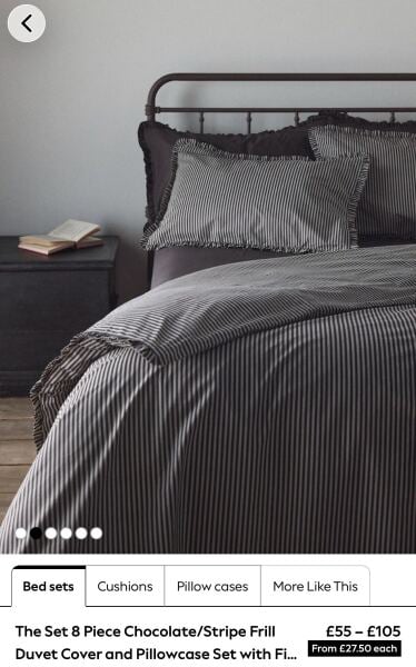 Next “The Set” 8 piece bedding set