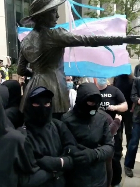 Man arrested for self identifying as a converted muslim woman.