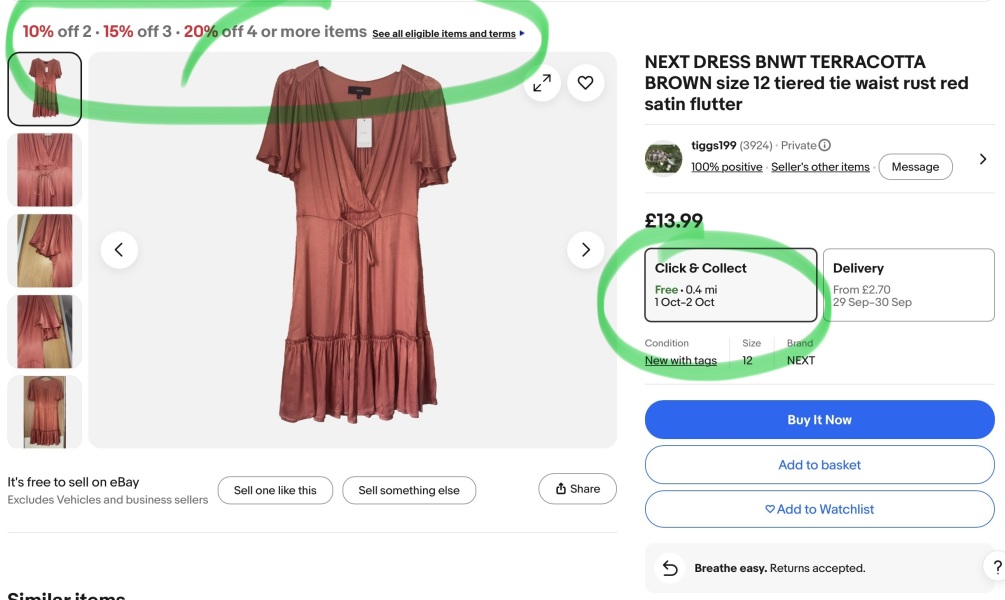Ebay now doing bundles like vinted and free click + collect