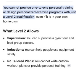 Can I train clients from a home gym with Level 2?