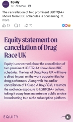 BBC drops Drag Race UK