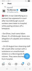Booby-trapped Trans tape on Edinburgh lampposts injures council worker during removal
