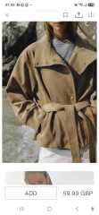 Zara faux suede belted jacket versus F&F jacket