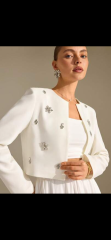 What could I wear over a Fortuny style dress for a wedding?