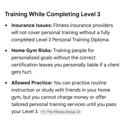 Can I train clients from a home gym with Level 2?