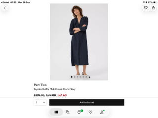 Petite natural fibre dress for everyday Winter wear