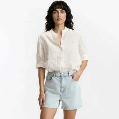 White Linen or cotton plain blouse waist length blouse - importantly not a shirt