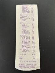 Found my 1990 Sainsbury's Christmas grocery receipt in an old box