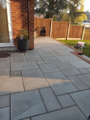 Replacing decking with paving?