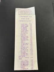 Found my 1990 Sainsbury's Christmas grocery receipt in an old box