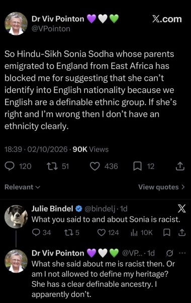 Anyone else seeing LWD Director Viv Pointon’s posts about Sonia Sodha?