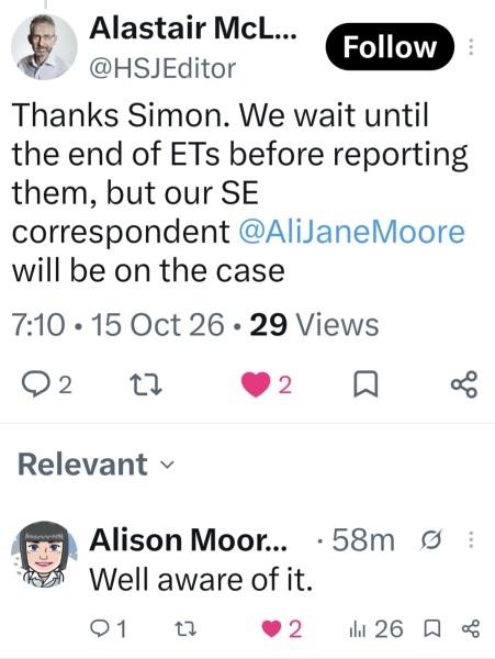Redvers v NHS Sussex Integrated Care Board & Mr Adam Doyle Thread 2