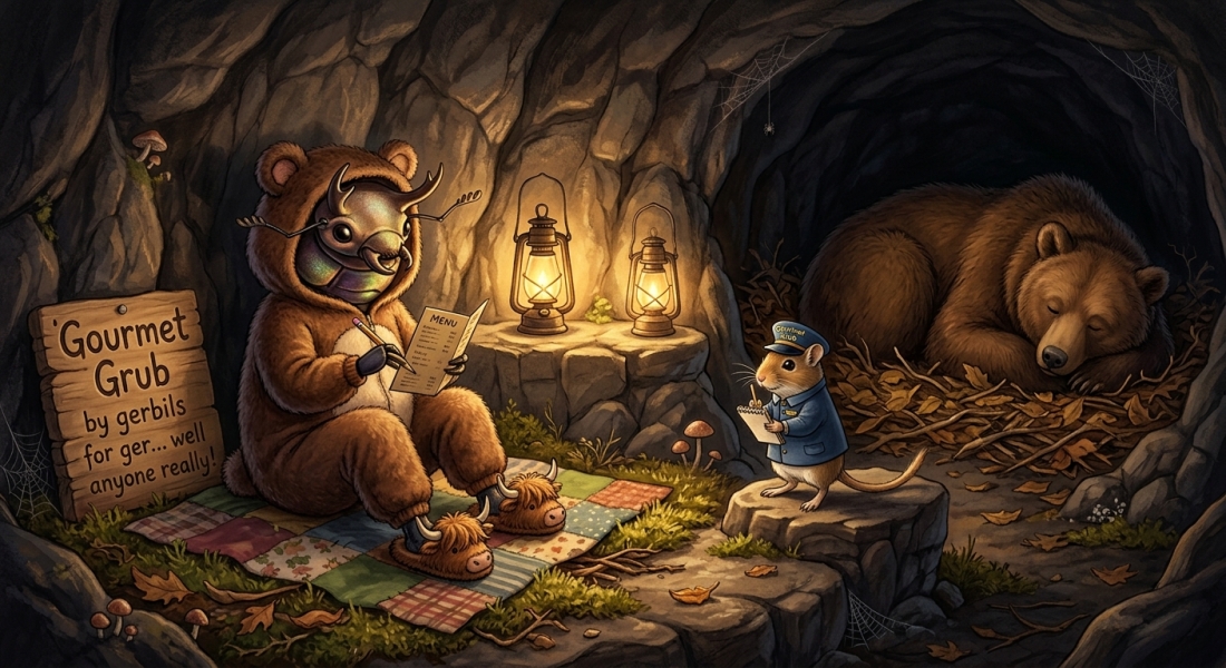The Bluestocking Pub wakes up to lighter mornings and darker evenings, but we don't care as long as we have gerbils