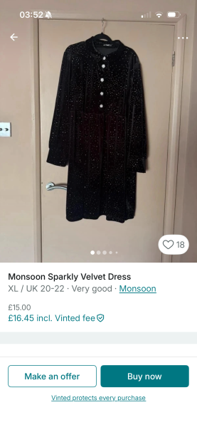 Please help me find a dark dress, for a size 20, apple shape