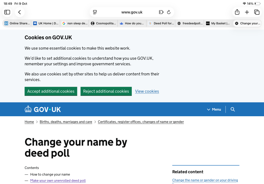 How do you change your name when you don't have anyone to sign?