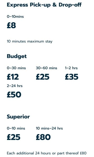 Horrendous airport drop off charges