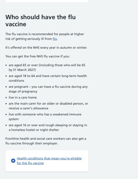 To think free flu jabs for NHS admin staff is ridiculous??