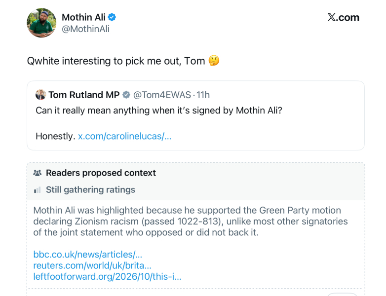 Greens adopt policy treating Zionism as racism